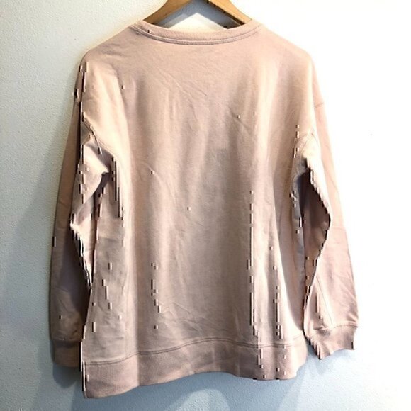NEW NWT WILDFOX Statement Sweatshirt Solid Pink Cocktails Alcohol Crewneck Small - Picture 12 of 12